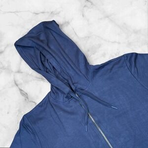 SOFTIES Mens Zip Hoodie Indigo Blue Lightweight Comfort Size M